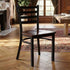 Chivari Ladder Back Restaurant Chair with Black Frame and Dark Wood Seat CLMBWDW-ZF-KT
