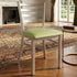 Chivari Ladder Back Restaurant Chair with Silver Frame and Light Green Vinyl Seat CLMSVLGR-ZF-KT
