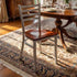 Ladder Back Restaurant Chair with Silver Frame and Mahogany Wood Seat