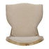 Chivari Antique Distressed Wood Louis Pop Chair Beige Tweed Fabric Back and Seat CLPWANTIQ-ZG-T