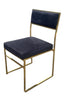Chivari Melissa Chair in Gold Stainless Steel Frame with Black Cushion Seat and Back CMMG-B-KIT-AX
