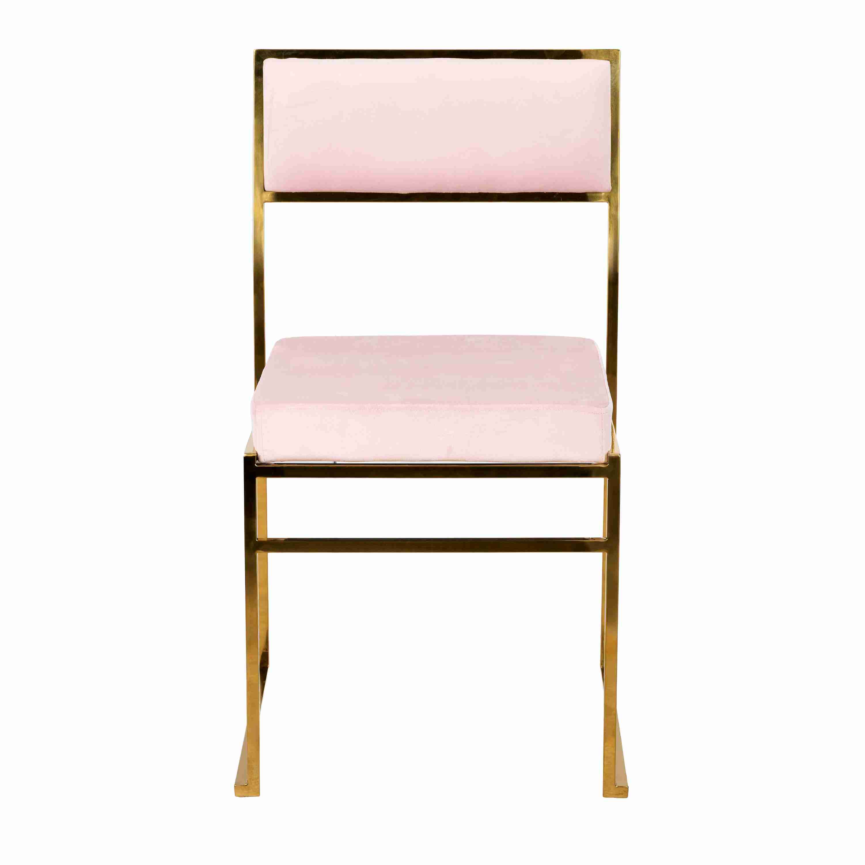 Chivari Melissa Chair in Gold Stainless Steel Frame with Blush Cushion Seat and Back CMMG-BLSH-KIT-AX