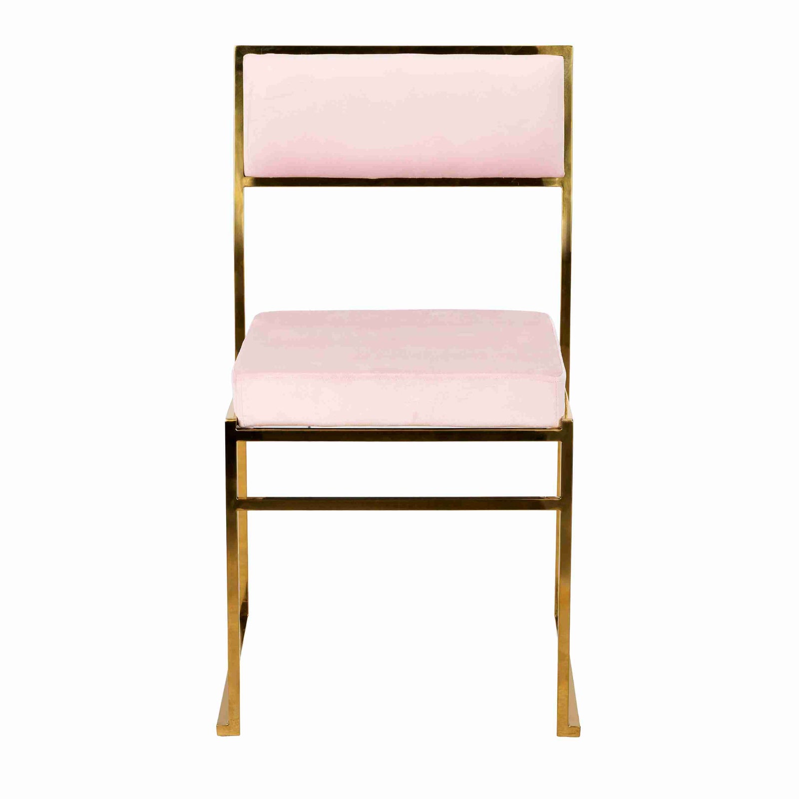 Chivari Melissa Chair in Gold Stainless Steel Frame with Blush Cushion Seat and Back CMMG-BLSH-KIT-AX