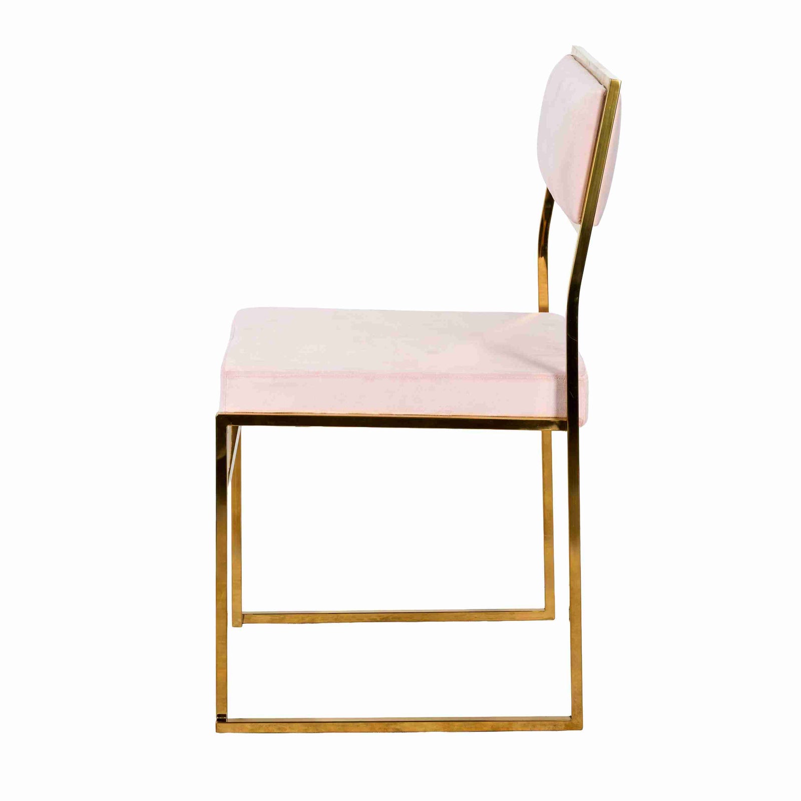 Chivari Melissa Chair in Gold Stainless Steel Frame with Blush Cushion Seat and Back CMMG-BLSH-KIT-AX