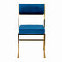Chivari Melissa Chair in Gold Stainless Steel Frame with Blue Cushion Seat and Back CMMG-BLU-KIT-AX