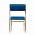 Chivari Melissa Chair in Gold Stainless Steel Frame with Blue Cushion Seat and Back CMMG-BLU-KIT-AX