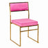 Chivari Melissa Chair in Gold Stainless Steel Frame with Fuchsia Cushion Seat and Back CMMG-FU-KIT-AX