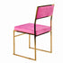 Chivari Melissa Chair in Gold Stainless Steel Frame with Fuchsia Cushion Seat and Back CMMG-FU-KIT-AX