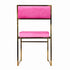 Chivari Melissa Chair in Gold Stainless Steel Frame with Fuchsia Cushion Seat and Back CMMG-FU-KIT-AX