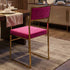 Chivari Melissa Chair in Gold Stainless Steel Frame with Fuchsia Cushion Seat and Back CMMG-FU-KIT-AX
