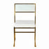 Chivari Melissa Chair in Gold Stainless Steel Frame with White Cushion Seat and Back CMMG-WHI-KIT-AX