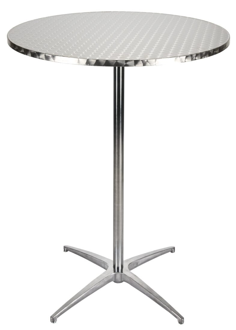 Chivari 32" Round Stainless Steel Bar Height Cocktail Table Kit TKITRD32SS-AX-T