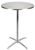 Chivari 32" Round Stainless Steel Bar Height Cocktail Table Kit TKITRD32SS-AX-T