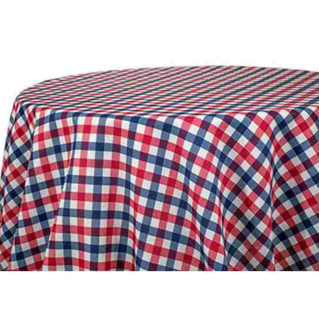 Chivari 132" Round Tablecloth Oxford Colonial Homestead Multi CD10 TBC-72CD10