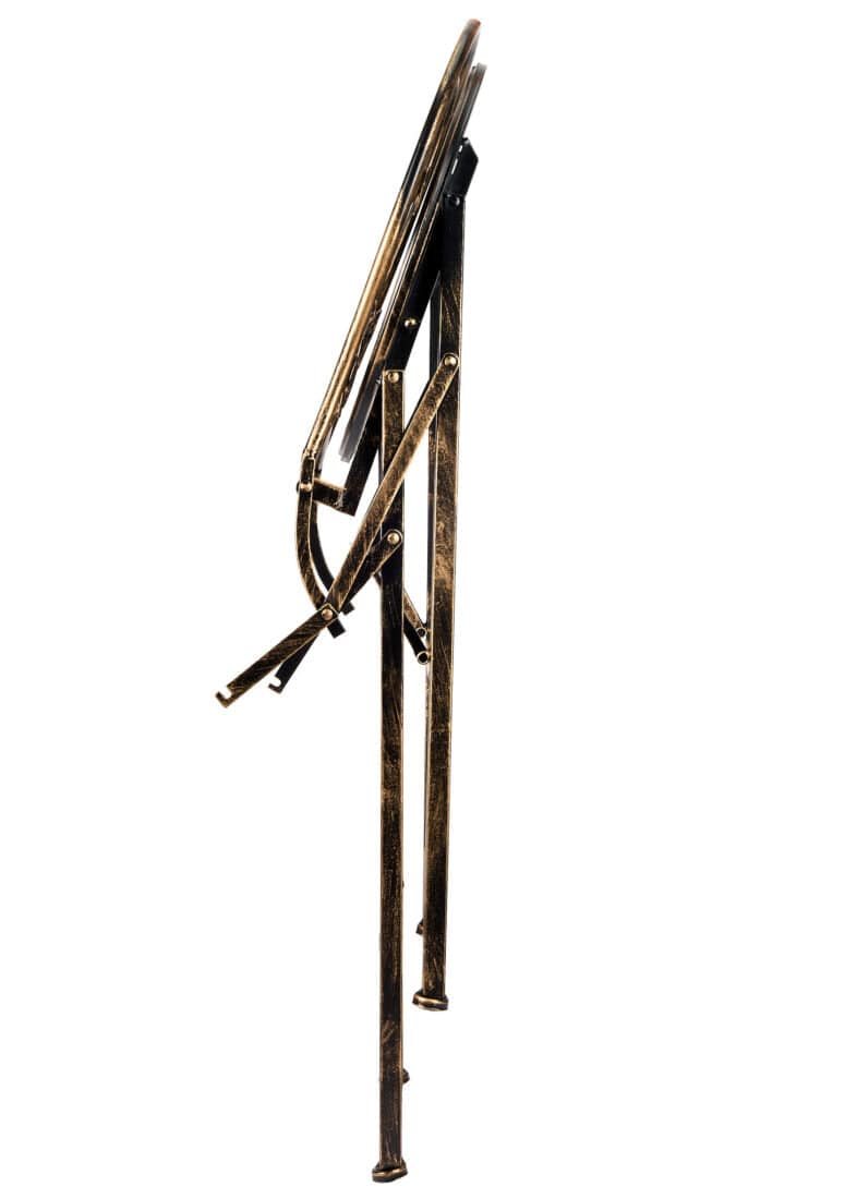 Chivari Vintage Copper/Gold Barcelona Bistro Barstool with Round Seat and Back (Per Chair Price Shown – Sold only in Quantities of 2) BBBMRC-AX-T