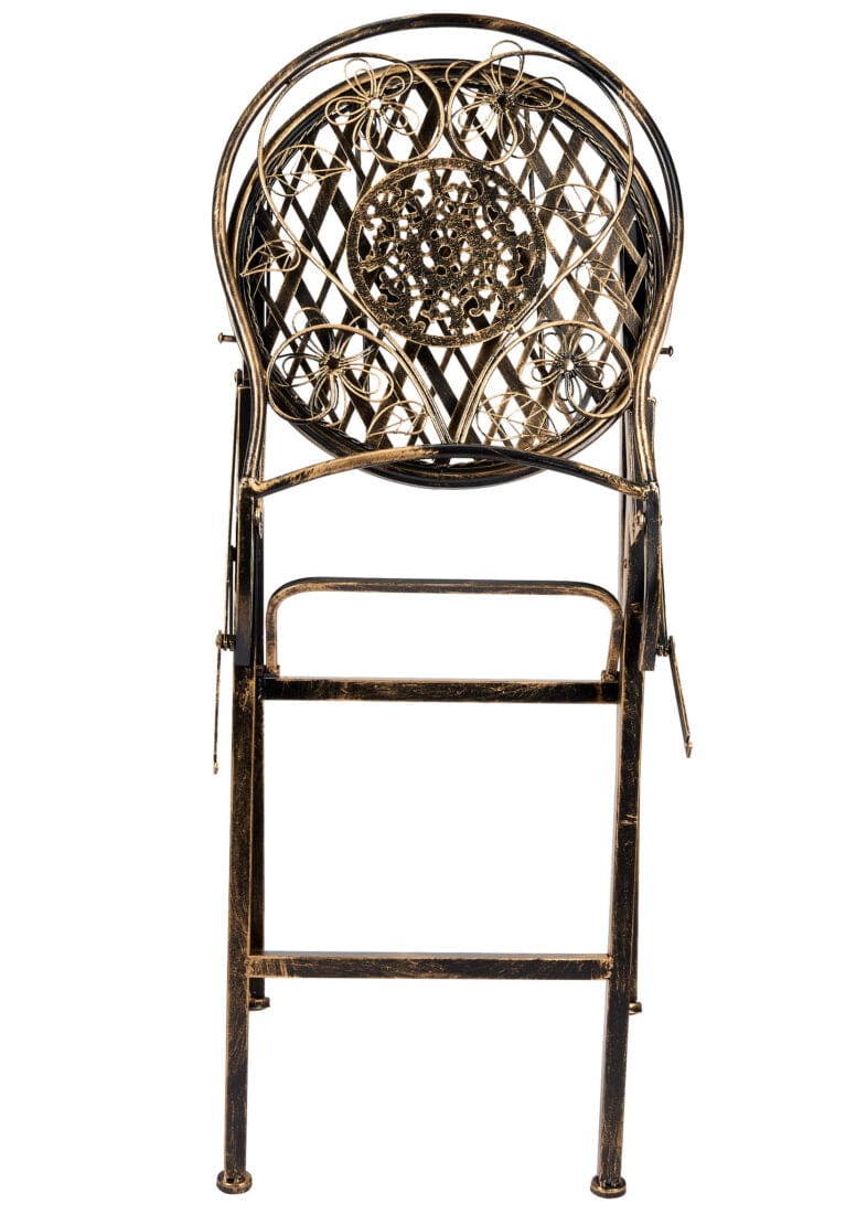 Chivari Vintage Copper/Gold Barcelona Bistro Barstool with Round Seat and Back (Per Chair Price Shown – Sold only in Quantities of 2) BBBMRC-AX-T