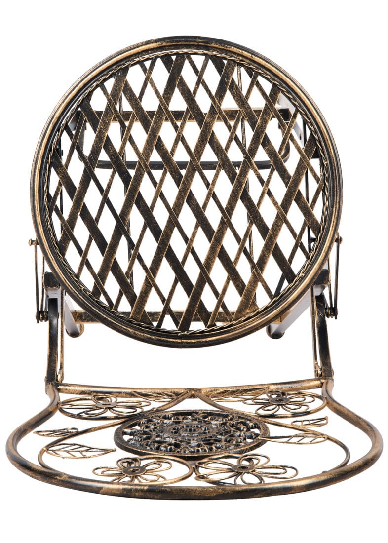 Chivari Vintage Copper/Gold Barcelona Bistro Barstool with Round Seat and Back (Per Chair Price Shown – Sold only in Quantities of 2) BBBMRC-AX-T