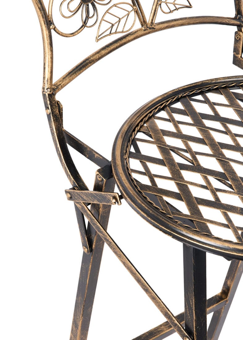 Chivari Vintage Copper/Gold Barcelona Bistro Barstool with Round Seat and Back (Per Chair Price Shown – Sold only in Quantities of 2) BBBMRC-AX-T