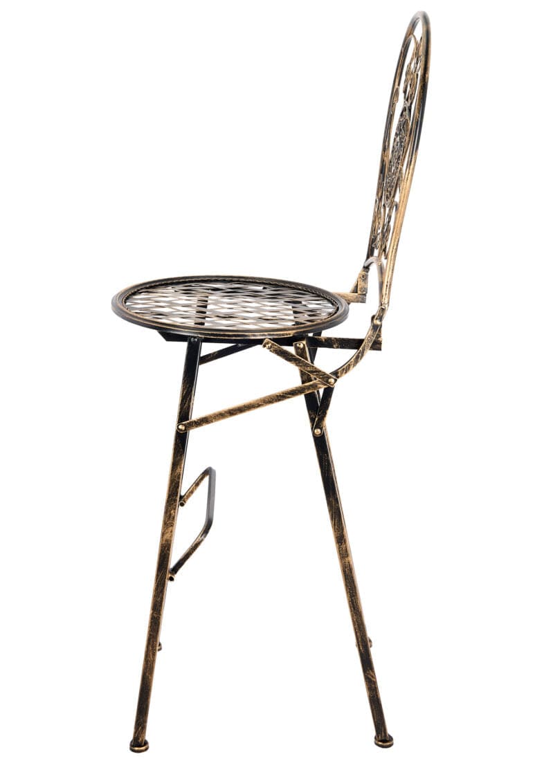 Chivari Vintage Copper/Gold Barcelona Bistro Barstool with Round Seat and Back (Per Chair Price Shown – Sold only in Quantities of 2) BBBMRC-AX-T