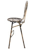 Chivari Vintage Copper/Gold Barcelona Bistro Barstool with Round Seat and Back (Per Chair Price Shown – Sold only in Quantities of 2) BBBMRC-AX-T
