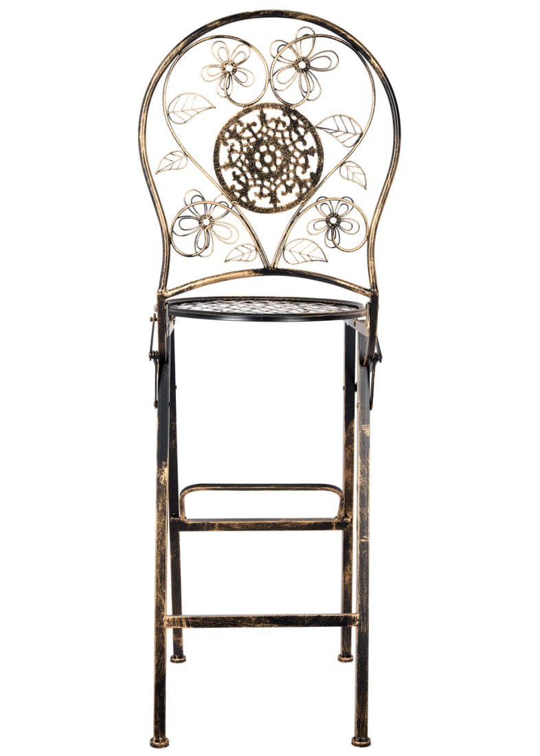 Chivari Vintage Copper/Gold Barcelona Bistro Barstool with Round Seat and Back (Per Chair Price Shown – Sold only in Quantities of 2) BBBMRC-AX-T
