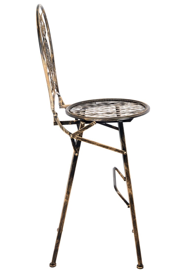 Chivari Vintage Copper/Gold Barcelona Bistro Barstool with Round Seat and Back (Per Chair Price Shown – Sold only in Quantities of 2) BBBMRC-AX-T