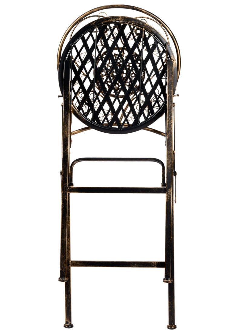 Chivari Vintage Copper/Gold Barcelona Bistro Barstool with Round Seat and Back (Per Chair Price Shown – Sold only in Quantities of 2) BBBMRC-AX-T