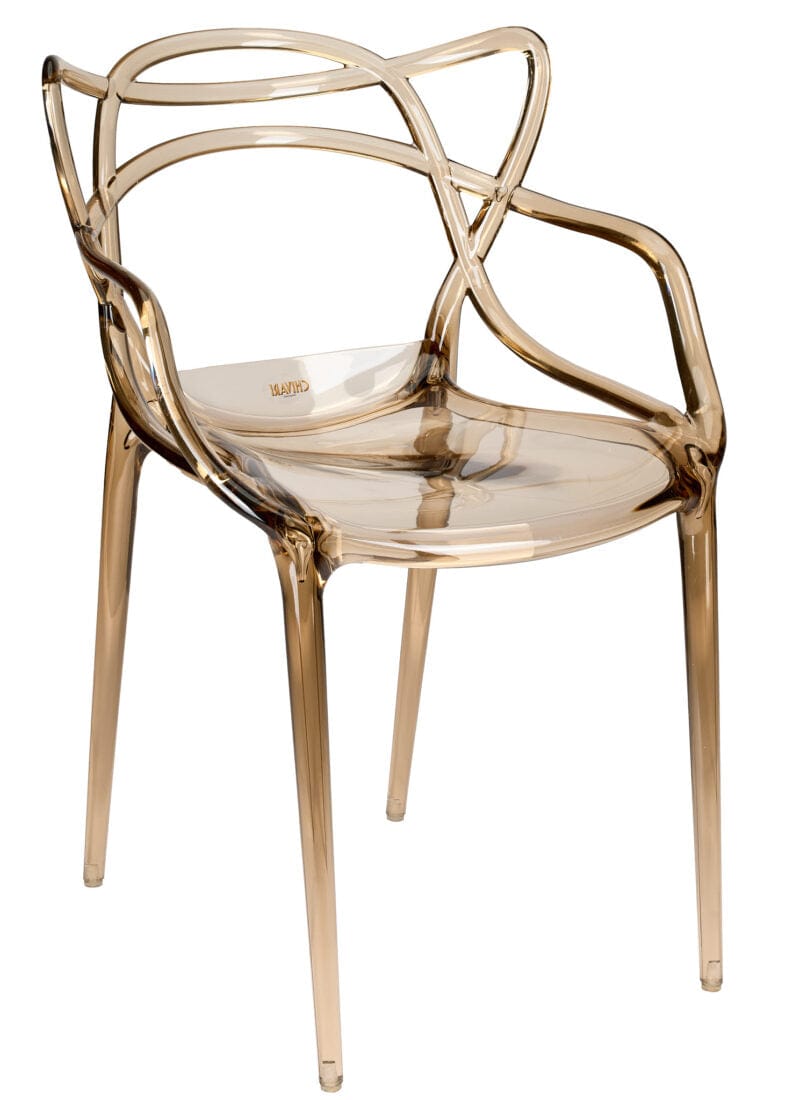 Chivari Copper Clear Resin Orbit Chair CSRT-ZG-T