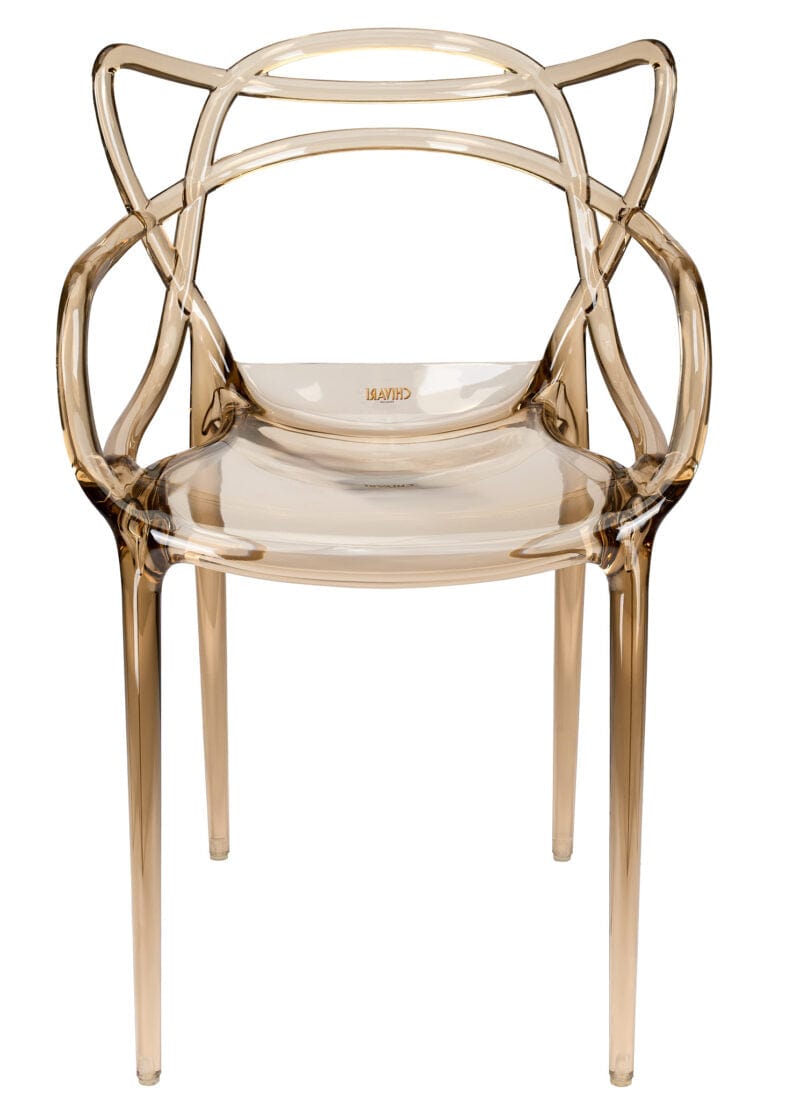 Chivari Copper Clear Resin Orbit Chair CSRT-ZG-T