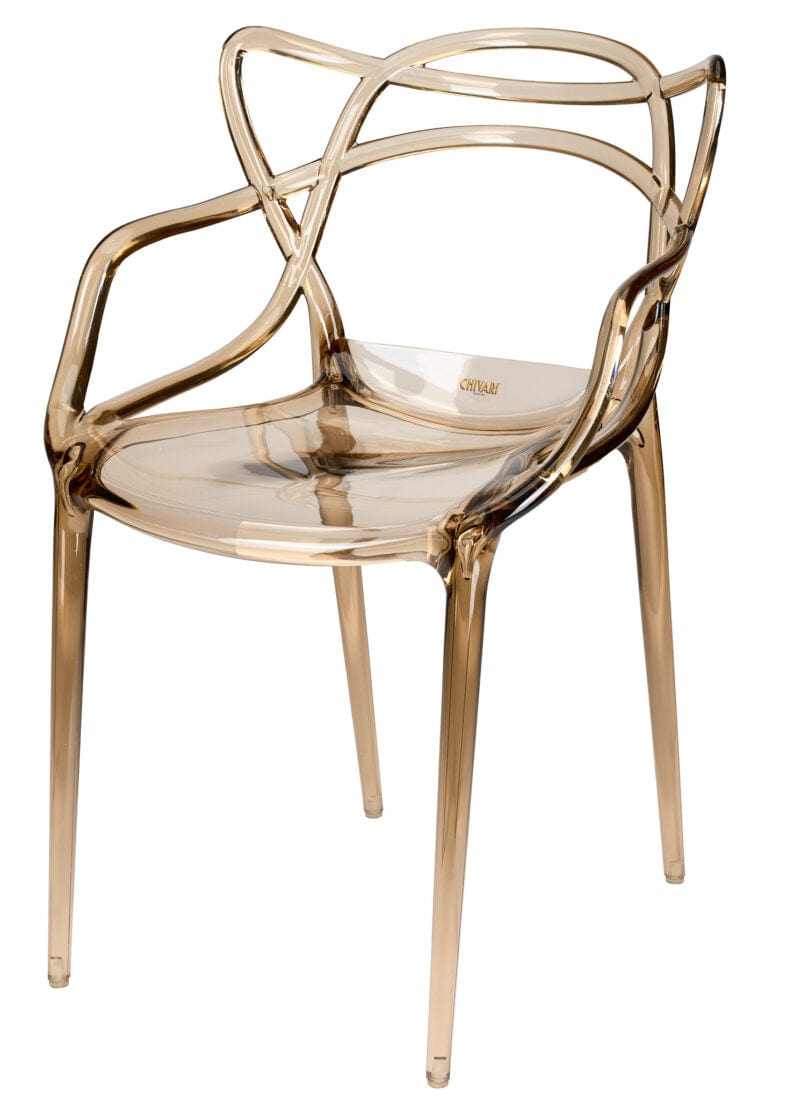 Chivari Copper Clear Resin Orbit Chair CSRT-ZG-T