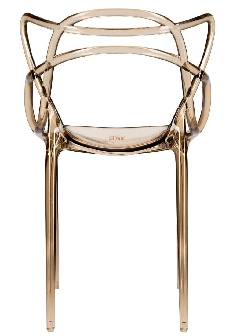 Chivari Copper Clear Resin Orbit Chair CSRT-ZG-T