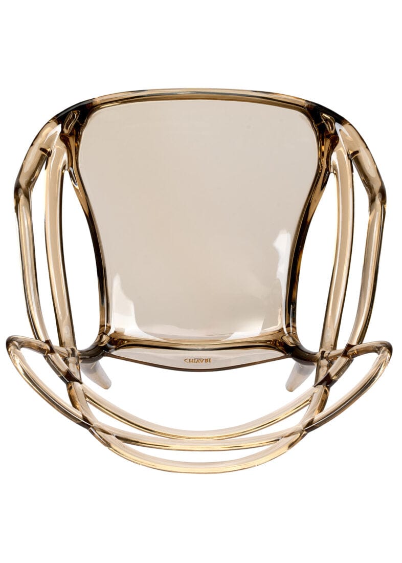 Chivari Copper Clear Resin Orbit Chair CSRT-ZG-T