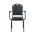 Chivari Black Vinyl Silver Vein Steel Frame Crown Back Banquet Chair with Arms CQCAVB-ZF-T