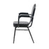 Chivari Black Vinyl Silver Vein Steel Frame Crown Back Banquet Chair with Arms CQCAVB-ZF-T