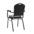 Chivari Black Vinyl Silver Vein Steel Frame Crown Back Banquet Chair with Arms CQCAVB-ZF-T