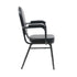 Chivari Black Vinyl Silver Vein Steel Frame Crown Back Banquet Chair with Arms CQCAVB-ZF-T