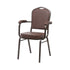 Chivari Brown Vinyl Copper Vein Steel Frame Crown Back Banquet Chair CQCAVBR-ZF-T