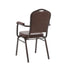 Chivari Brown Vinyl Copper Vein Steel Frame Crown Back Banquet Chair CQCAVBR-ZF-T