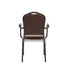Chivari Brown Vinyl Copper Vein Steel Frame Crown Back Banquet Chair CQCAVBR-ZF-T