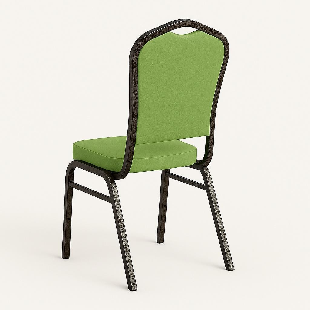 Chivari Sage Green Crown Back Banquet Chair on Gold Vein Frame CQCFSG-ZF-T
