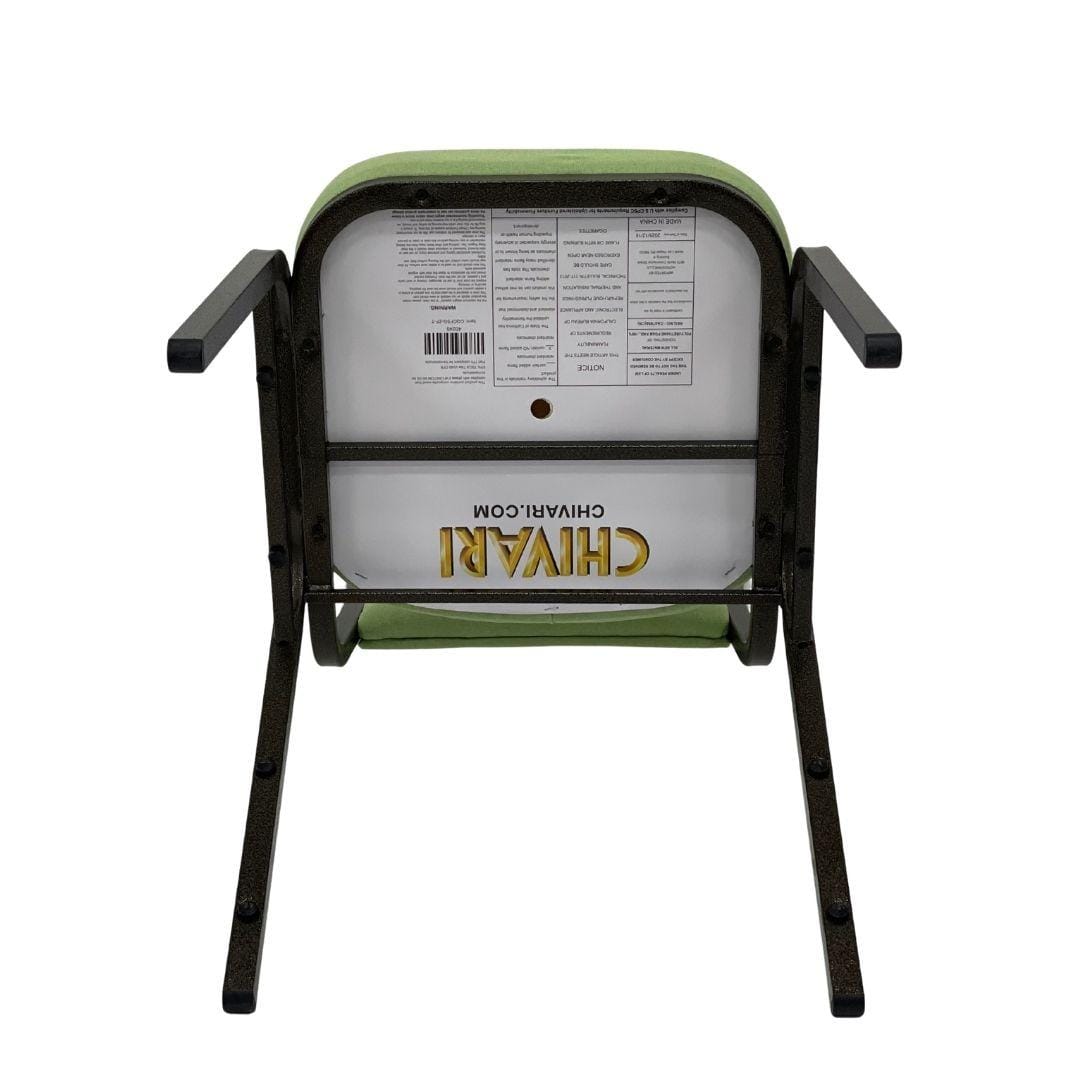 Chivari Sage Green Crown Back Banquet Chair on Gold Vein Frame CQCFSG-ZF-T