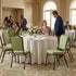 Sage Green Crown Back Banquet Chair on Gold Vein Frame