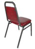 Chivari Burgundy Vinyl Silver Vein Steel Frame Trapezoid Back 34" Banquet Chair CQTVBU4-ZF-T