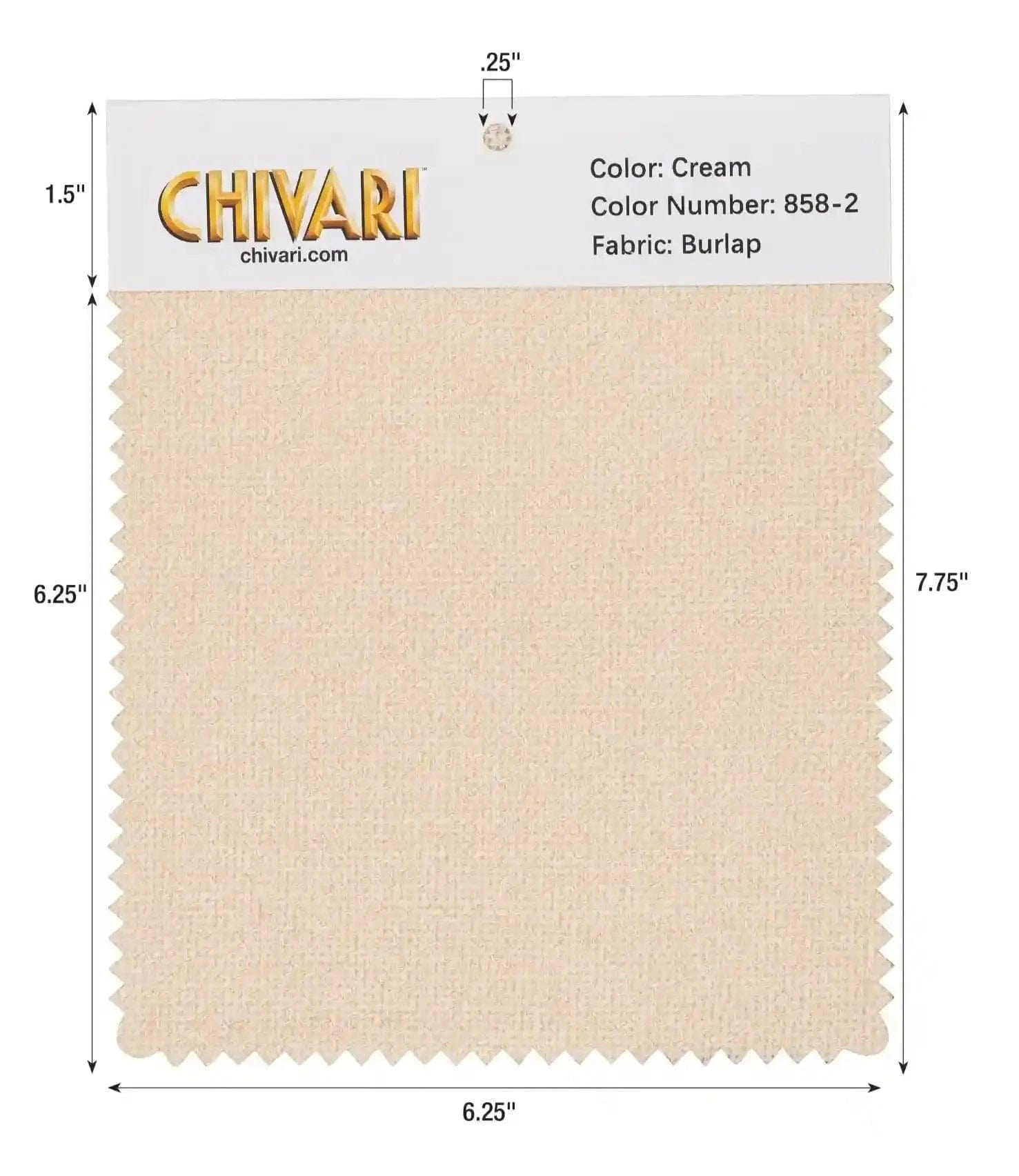 Chivari World’s Best Cushion Fabric Swatch – Ivory / Cream SW-B-CR-A