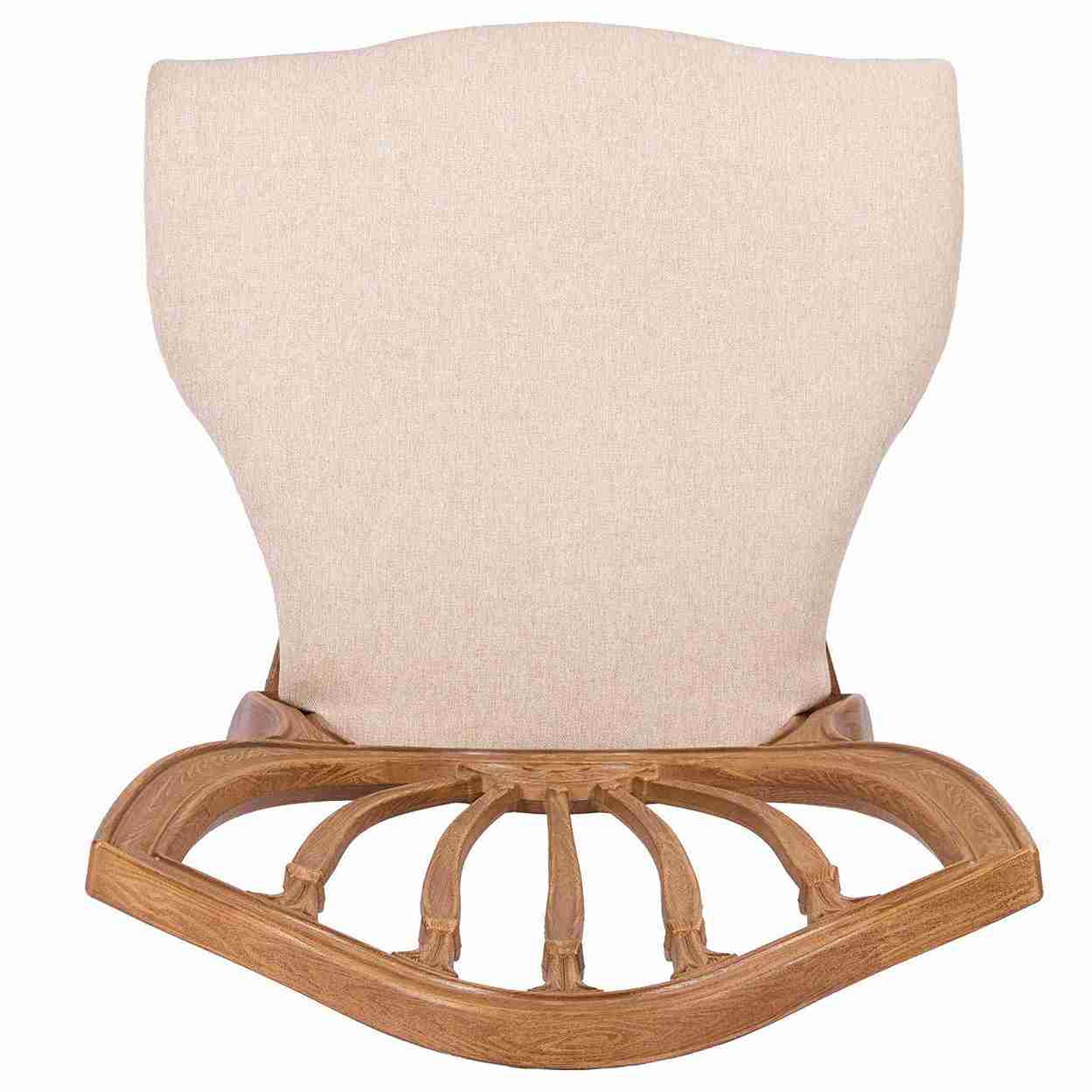 Chivari Chestnut Regal Resin Chair with Beige Linen Seat Pad CRGRC-ZG-T
