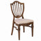 Chivari Rustic Fruitwood Regal Resin Chair with Beige Linen Seat Pad CRGRRF-ZG-T