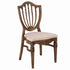 Chivari Rustic Fruitwood Regal Resin Chair with Beige Linen Seat Pad CRGRRF-ZG-T
