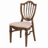 Chivari Rustic Fruitwood Regal Resin Chair with Beige Linen Seat Pad CRGRRF-ZG-T
