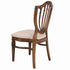 Chivari Rustic Fruitwood Regal Resin Chair with Beige Linen Seat Pad CRGRRF-ZG-T