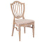 Chivari Rustic Smoke Regal Resin Chair with Beige Linen Seat Pad CRGRRS-ZG-T